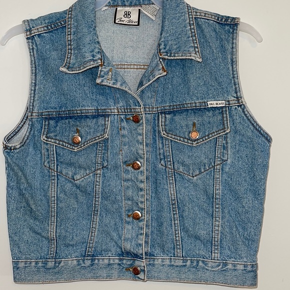 bill blass Jackets & Blazers - Vintage Bill Blass Made in Turkey Light Denim Vest- Size Medium